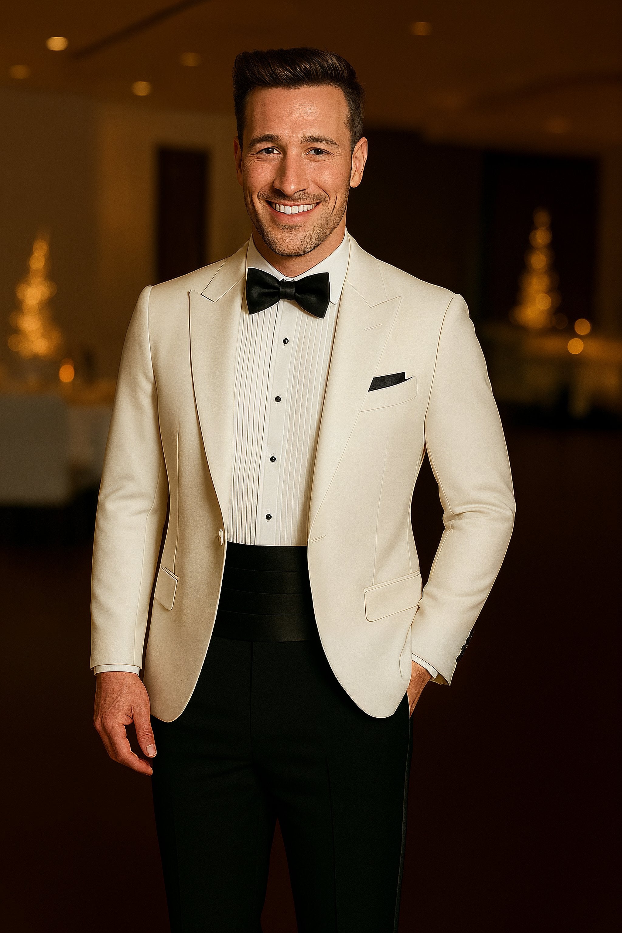 White Dinner Suit Hire Black-Tie Weddings Formal Events