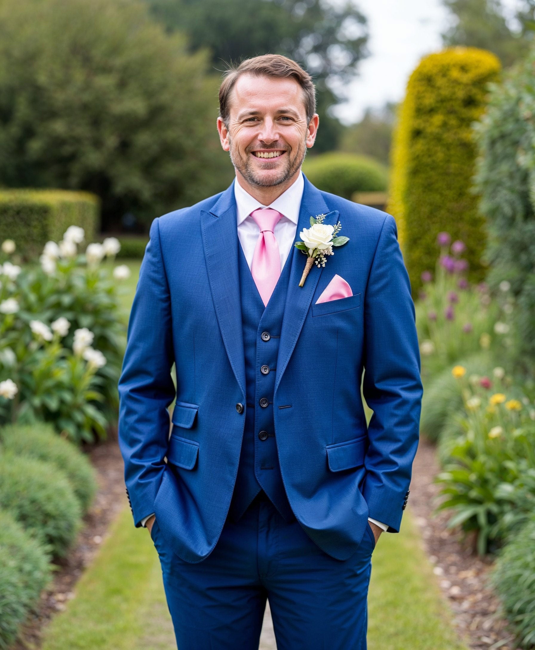 French Navy Mohair Lounge Suit Hire Package - Black Tie