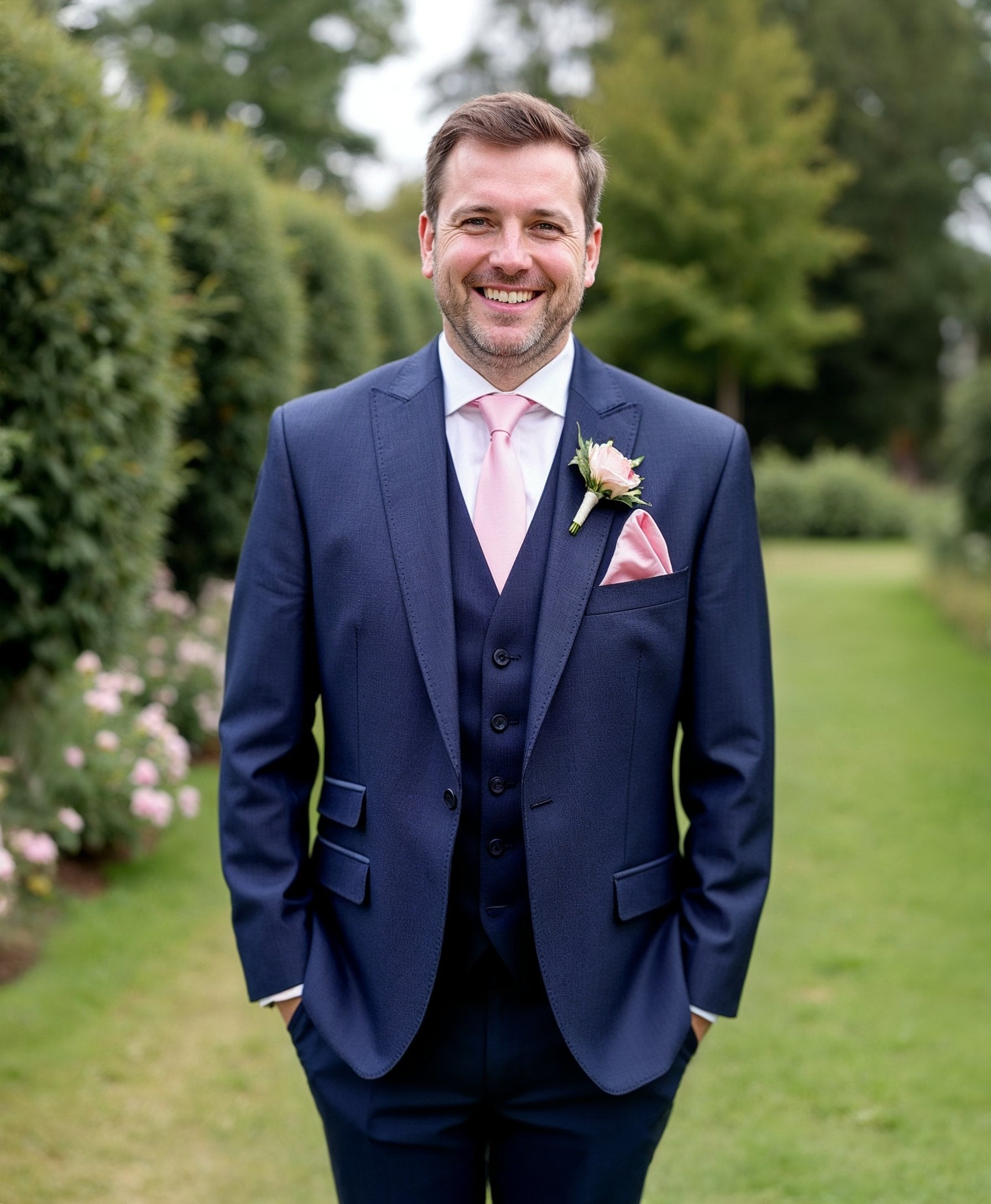 Navy Blue Mohair Lounge Suit Hire Package - Black Tie