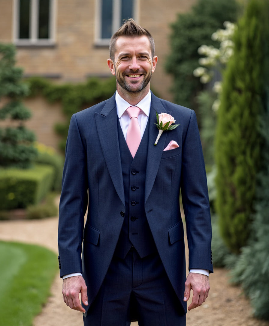 Navy Mohair Morning Suit Hire Package - Black Tie