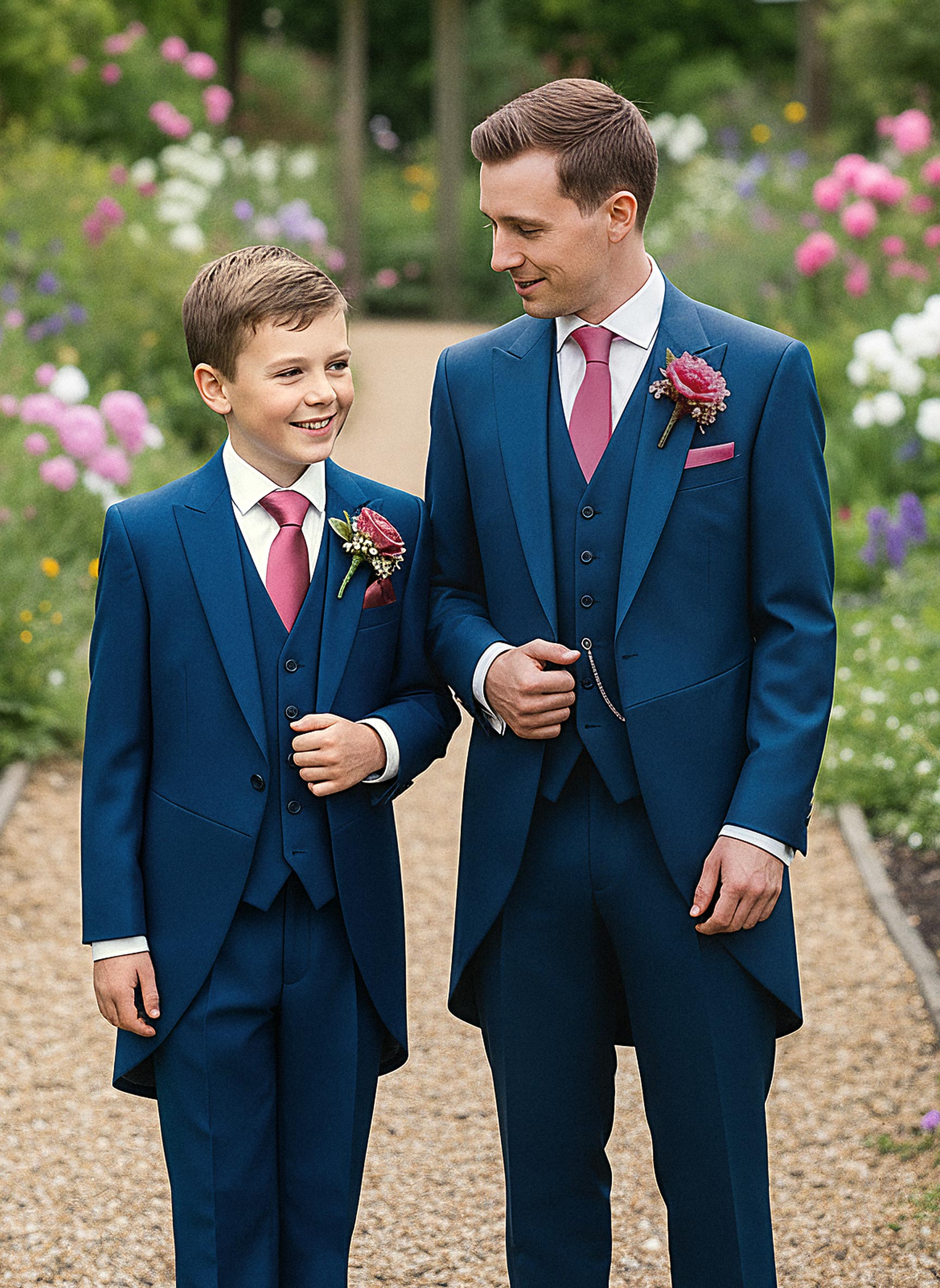 French Navy Mohair Morning Suit Hire Package