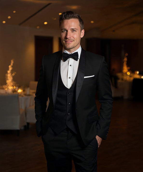 Classic Black Dinner Suit Hire Package - Black Tie Menswear 