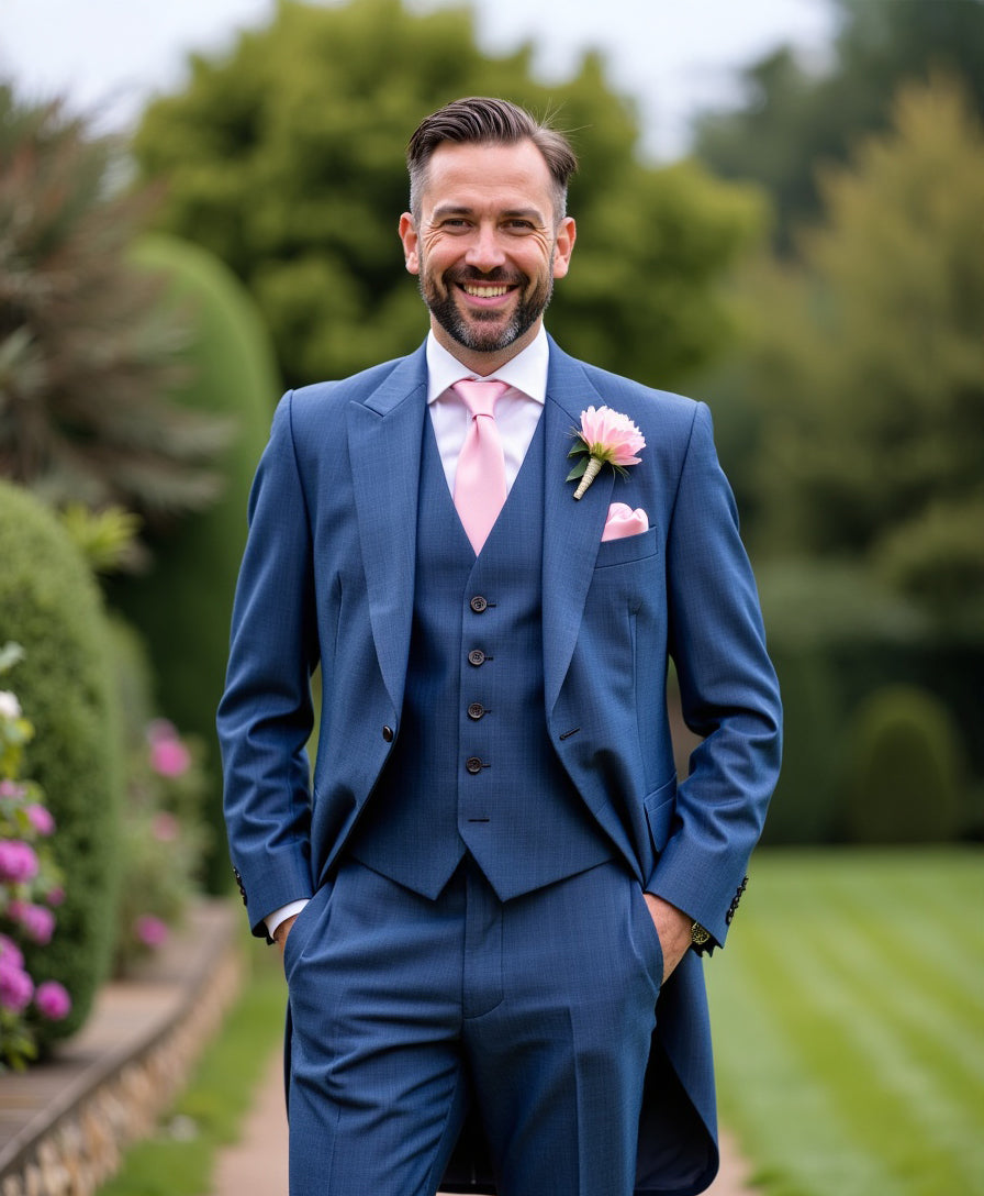 French Navy Mohair Morning Suit Hire Package - Black Tie 