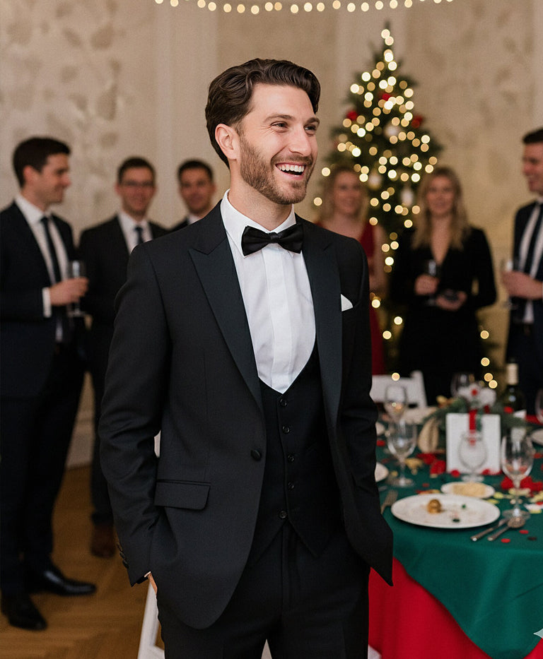 Classic Black Peak Dinner Suit Hire Package
