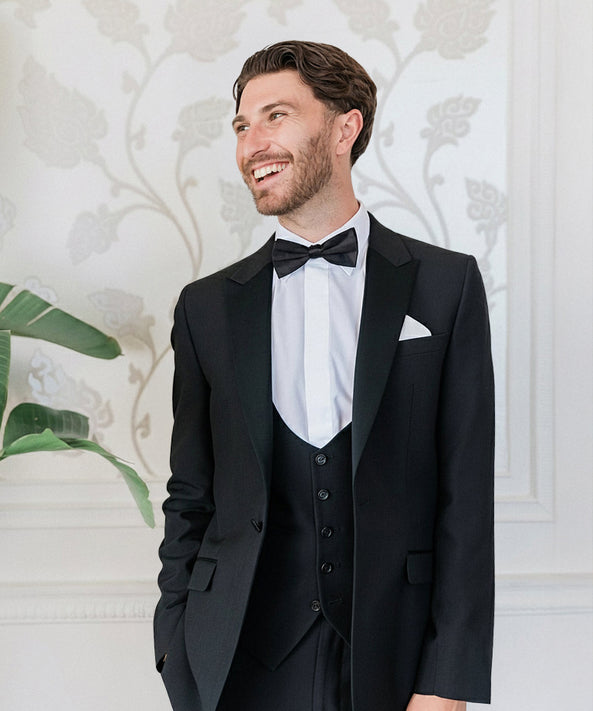 Classic Black Peak Dinner Suit Hire Package