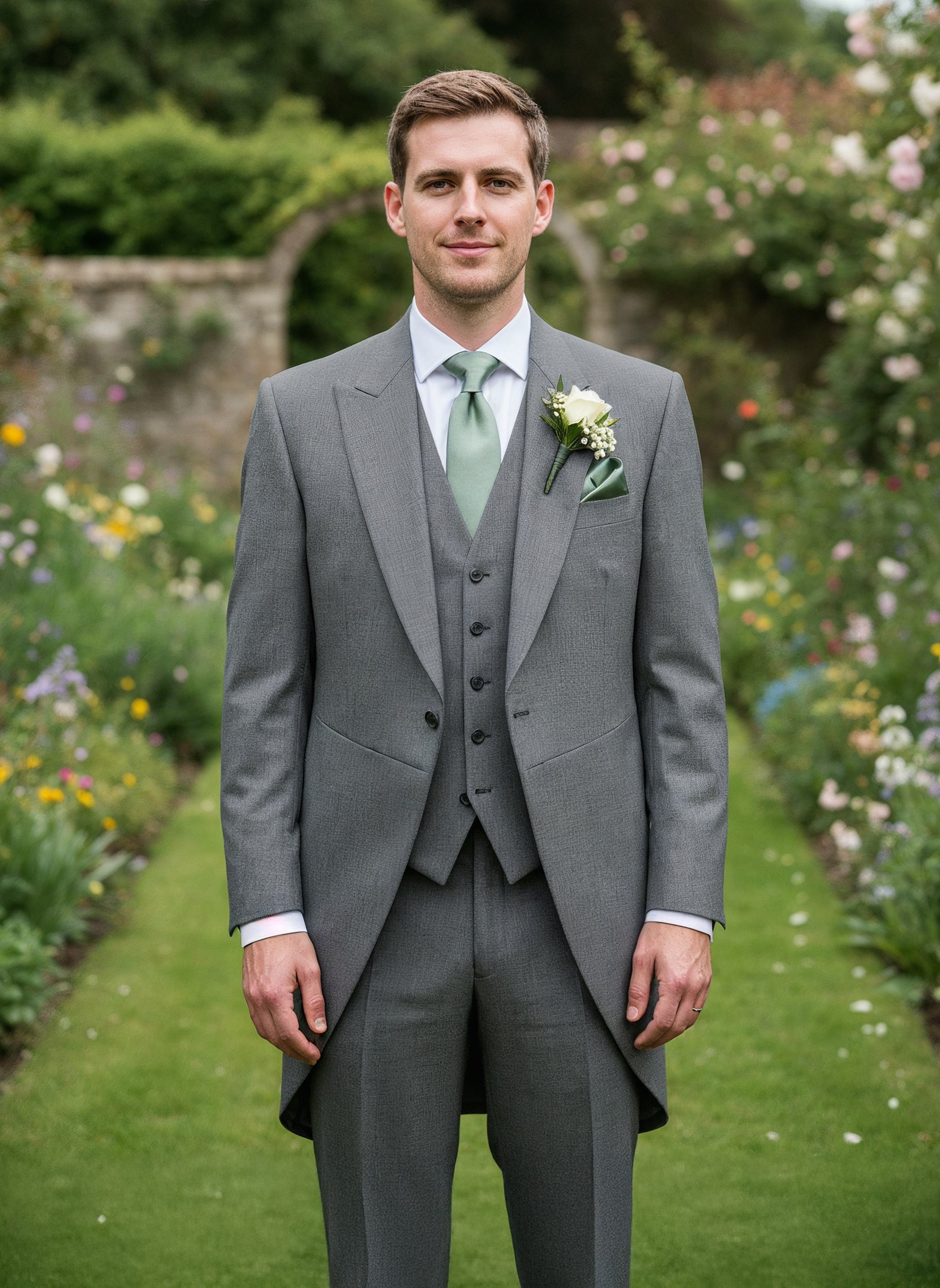 Silver Mohair Morning Suit Hire Package