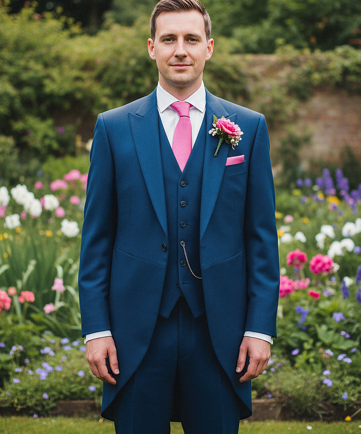 French Navy Mohair Morning Suit Hire Package
