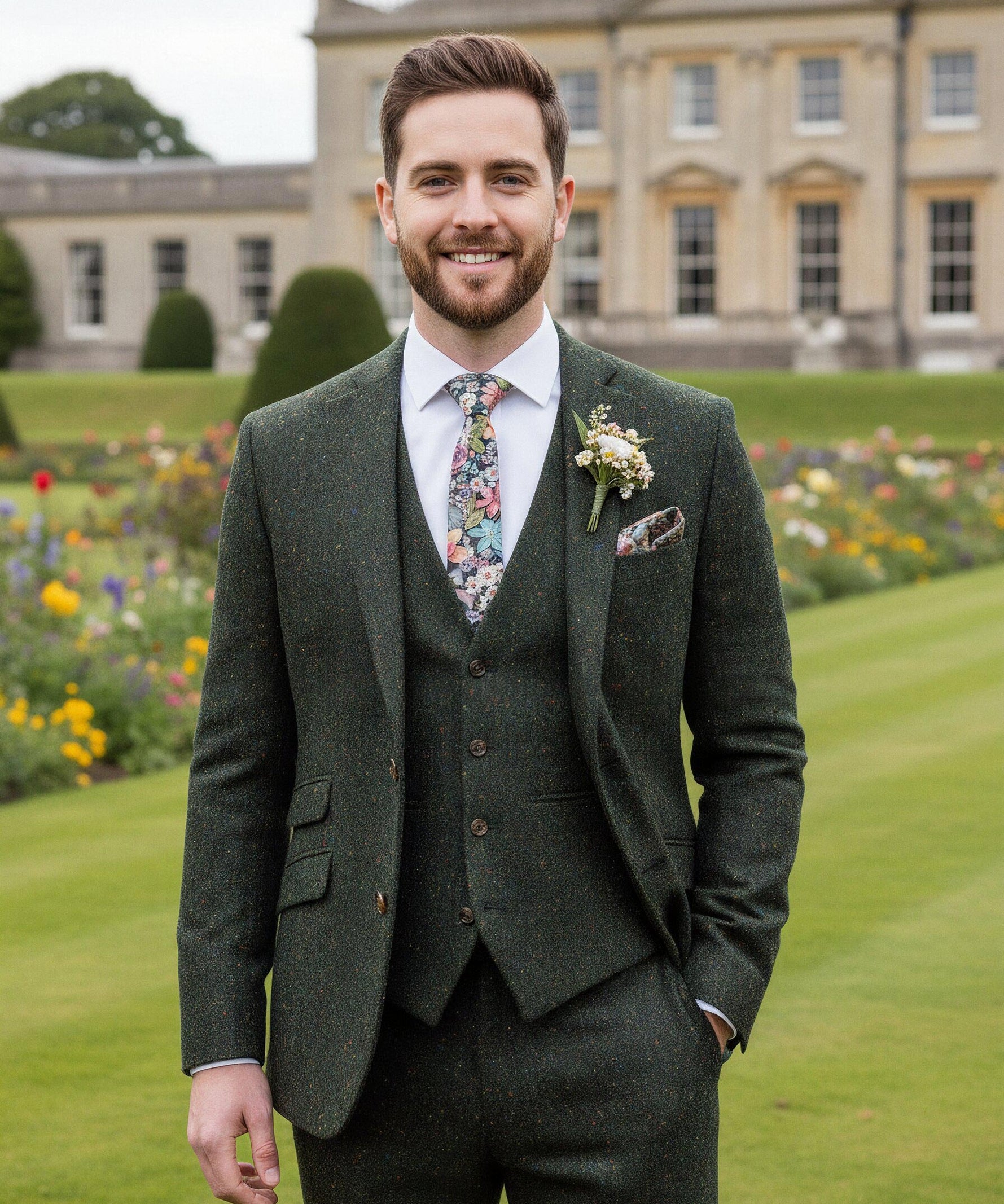 Green Donegal Tweed Hire Package