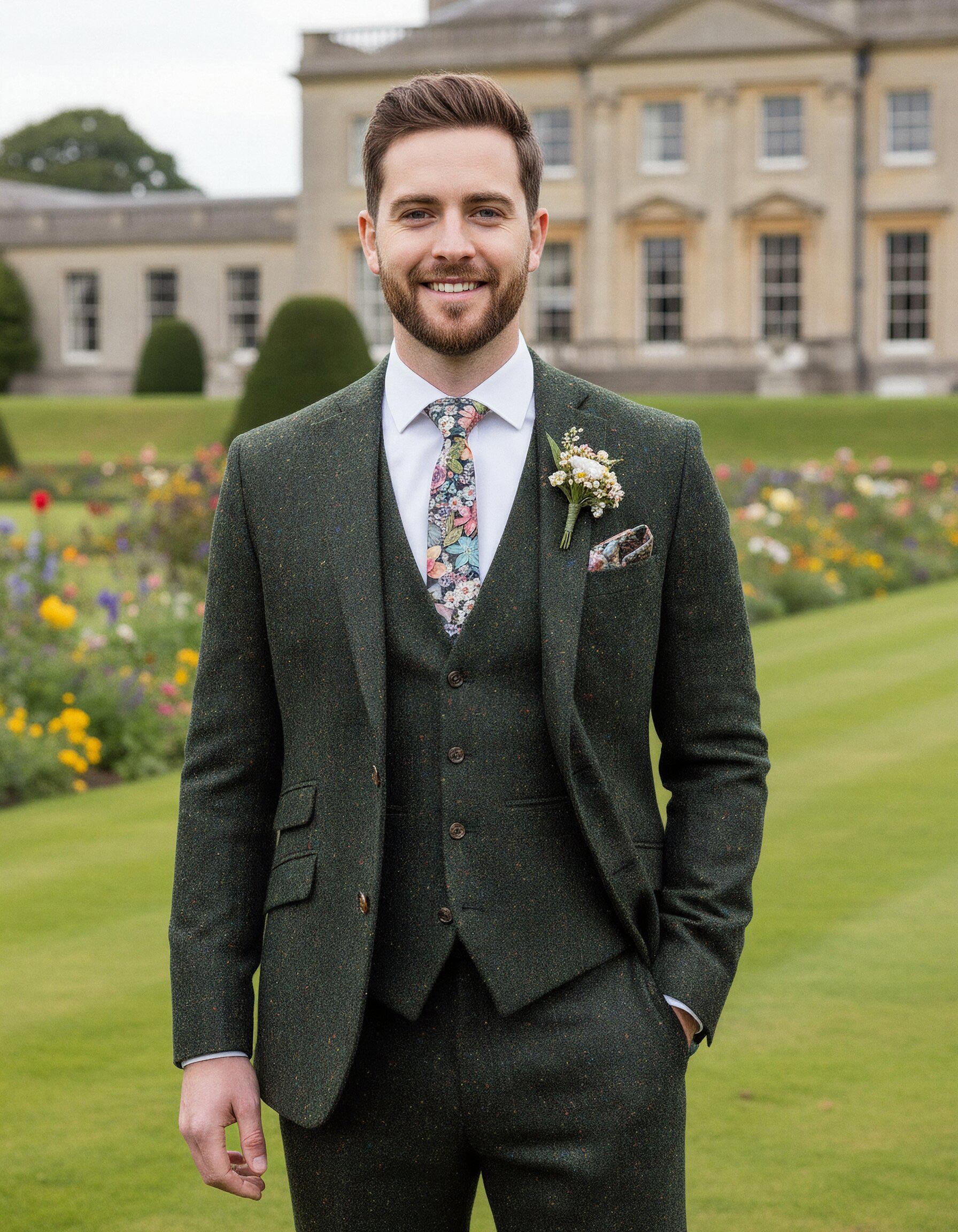 Green Donegal Tweed Hire Package