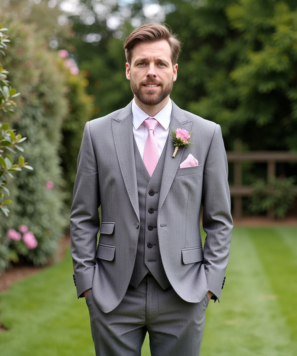 Silver Mohair Lounge Suit Hire Package